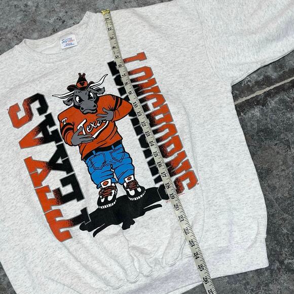 Vintage 90's Texas Longhorns Bevo Breakthrough Crewneck Sweater XL - Picture 9 of 9